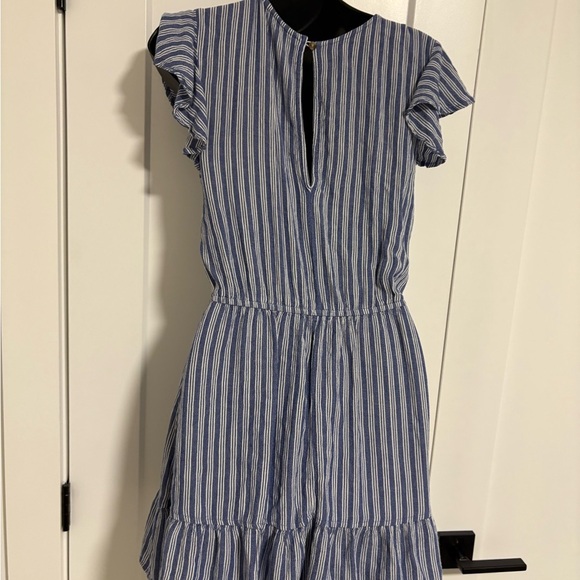 American Eagle Blue Striped Wrap Short Summer‎ Mini Dress Size Small - Picture 9 of 13